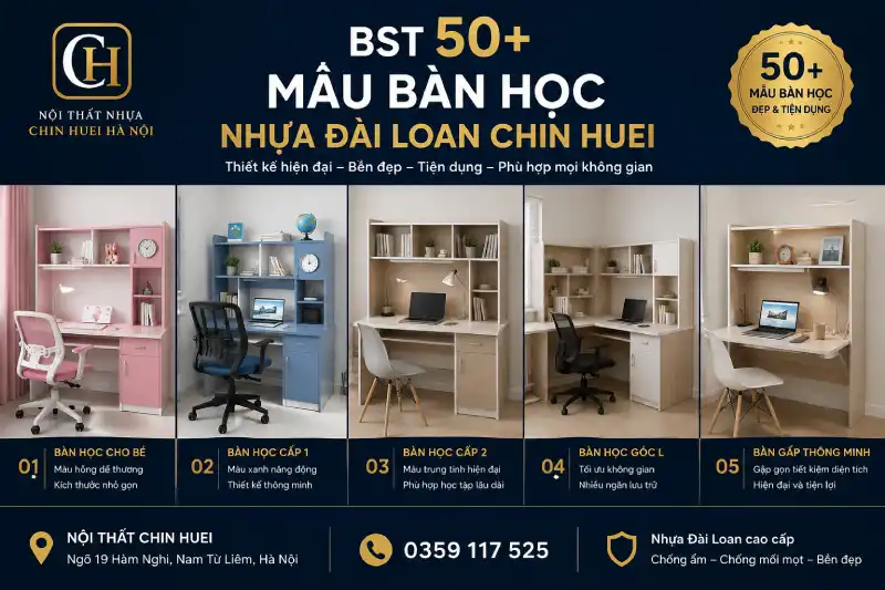 Bàn học nhựa Đài Loan Chin Huei