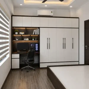 Bàn làm việc liền tủ quần áo nhựa Đài Loan Chin Huei CH-BLV13