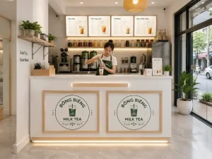 Quầy pha chế bán trà sữa bằng nhựa Đài Loan Chin Huei CH-QB01