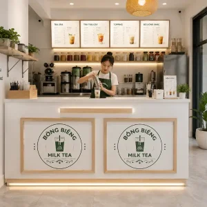 Quầy pha chế bán trà sữa bằng nhựa Đài Loan Chin Huei CH-QB01