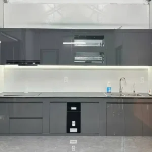 Tủ bếp chữ I dài 4m hiện đại nhựa Chin Huei 2.0 plus CH-TBI03