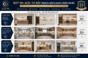 Tủ bếp nhựa Đài Loan Chin Huei