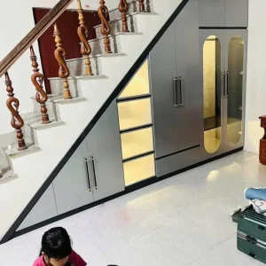 Tủ cầu thang đẹp hiện đại nhựa Đài Loan Chin Huei tiêu chuẩn CH-TCT01