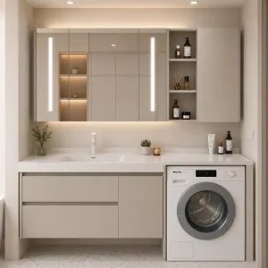 Tủ lavabo kết hợp máy giặt nhựa Đài Loan Chin Huei CH-TLV10