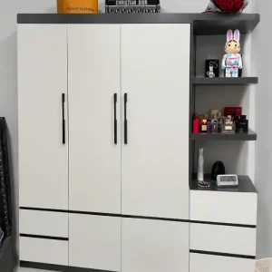 Tủ quần áo 3 cánh 6 ngăn kéo 1 kệ nhựa Đài Loan Chin Huei CH-T3C06