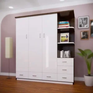 Tủ quần áo 3 cánh 6 ngăn kéo 1 kệ nhựa Đài Loan Chin Huei cho chung cư CH-T3C06