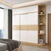 Tủ quần áo 3 cánh lùa kịch trần 1 kệ nhựa Đài Loan Chin Huei CH-T3C08