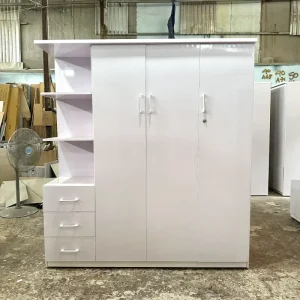 Tủ quần áo 3 cánh mở 3 ngăn kéo 1 kệ nhựa Đài Loan Chin Huei LED CH-T3C10