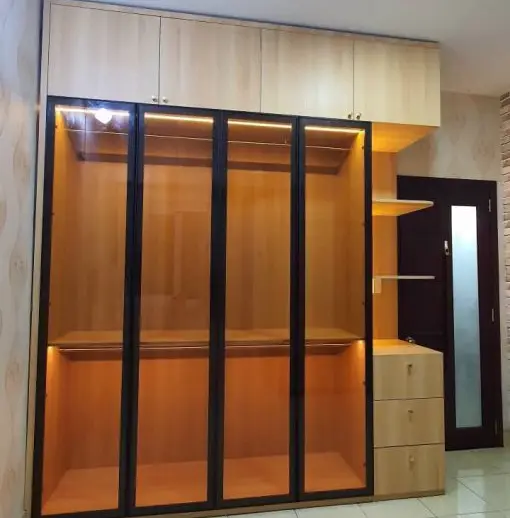 Tủ quần áo 4 cánh kính cường lực + nhựa Chin Huei 2.0 Plus cao cấp CH-CHP17