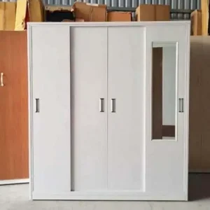 Tủ quần áo 4 cánh lùa có gương nhựa Đài Loan Chin Huei CH-T4C17