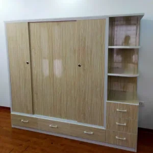 Tủ quần áo 4 cánh lùa kèm kệ trang trí nhựa Đài Loan Chin Huei CH-T4C16