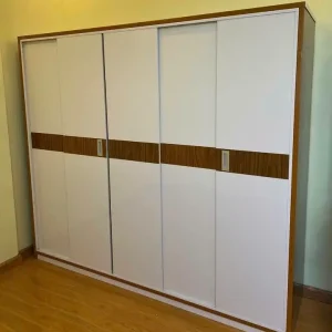 Tủ quần áo 5 cánh lùa nhựa Đài Loan Chin Huei tiêu chuẩn CH-T5C04