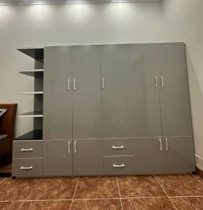 Tủ quần áo 5 cánh mở 1 kệ 6 ngăn kéo nhựa Đài Loan Chin Huei tiêu chuẩn CH-T5C05