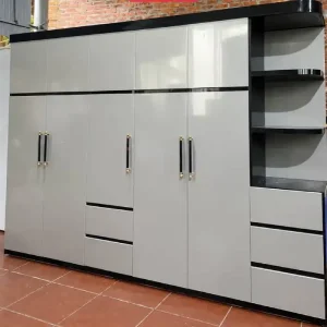 Tủ quần áo 5 cánh mở 1 kệ nhiều ngăn kéo nhựa Đài Loan Chin Huei tiêu chuẩn CH-T5C05