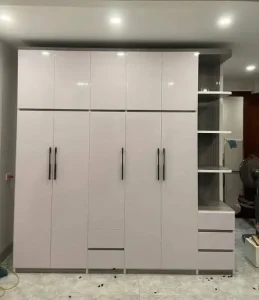 Tủ quần áo 5 cánh mở 1 kệ trang trí nhựa Đài Loan Chin Huei tiêu chuẩn CH-T5C03