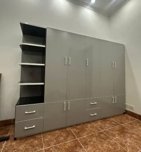 Tủ quần áo 5 cánh mở kèm 1 kệ trang trí nhựa Đài Loan Chin Huei CH-T5C01