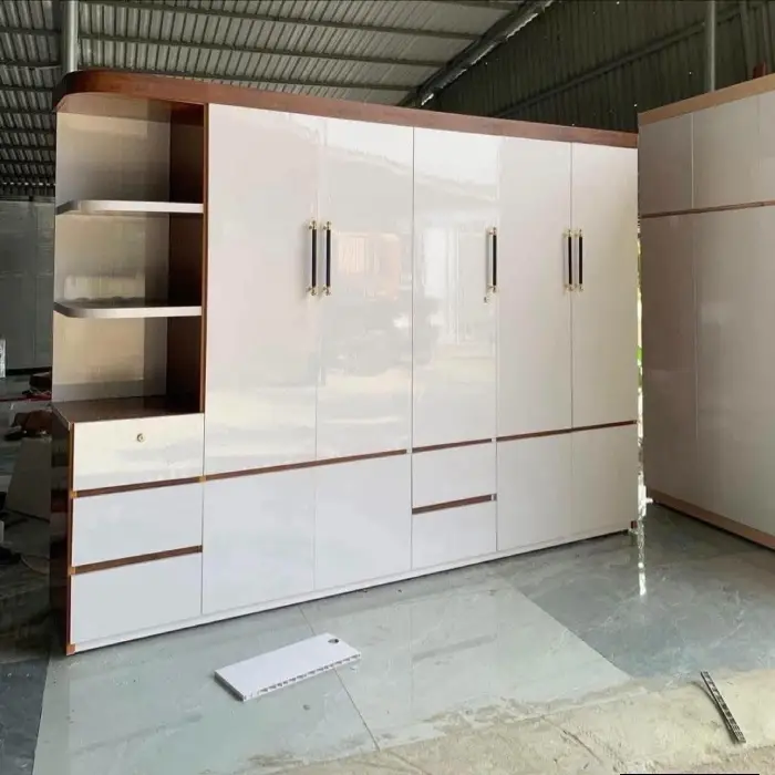 Tủ quần áo 5 cánh mở kèm 1 kệ trang trí nhựa Đài Loan Chin Huei CH-T5C01