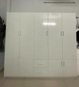 Tủ quần áo 5 cánh mở nhiều ngăn kéo nhựa Đài Loan Chin Huei CH-T5C02