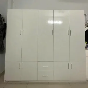 Tủ quần áo 5 cánh mở nhiều ngăn kéo nhựa Đài Loan Chin Huei CH-T5C02