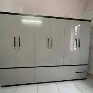 Tủ quần áo 6 cánh mở thấp nhựa Đài Loan Chin Huei tiêu chuẩn CH-T6C01 màu xám
