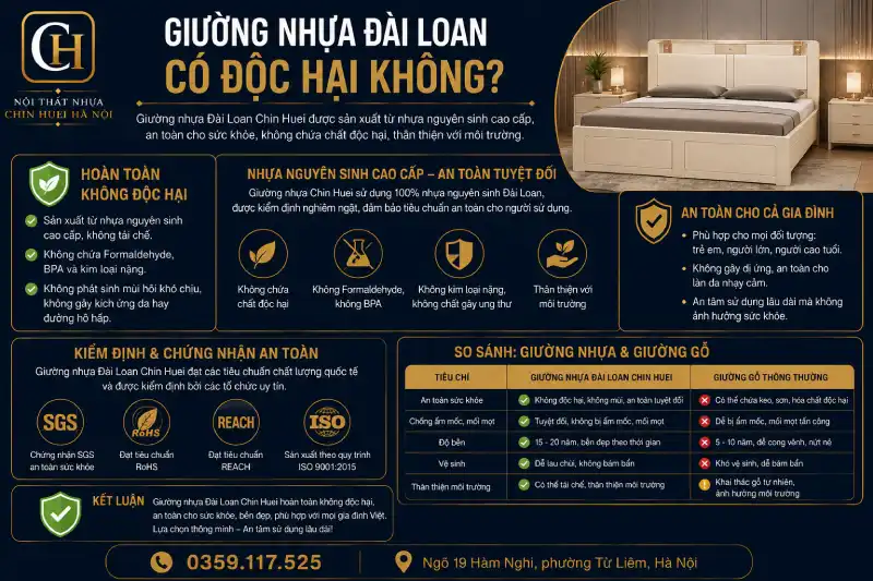 Giường nhựa Đài Loan có độc hại không