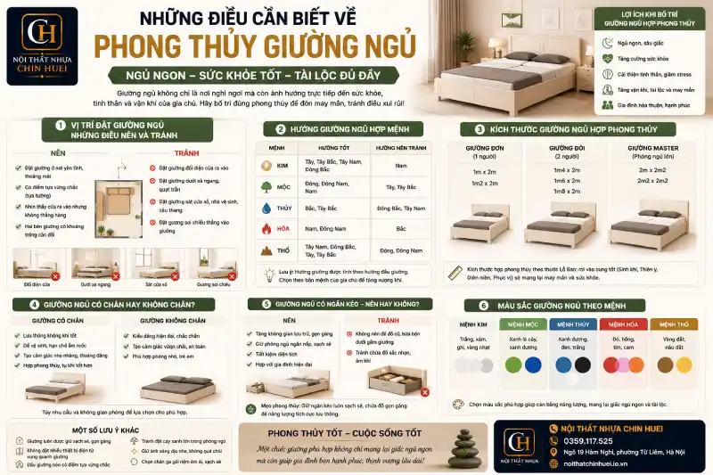 Những điều cần biết về Phong thủy giường ngủ