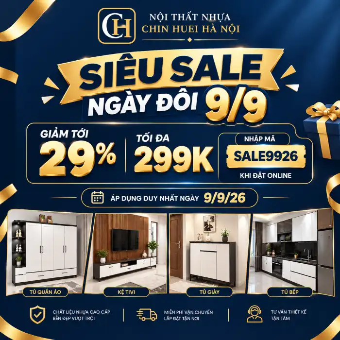Siêu sale ngày đôi 9/9: Giảm tới 29% tối đa 299K cho mọi đơn hàng